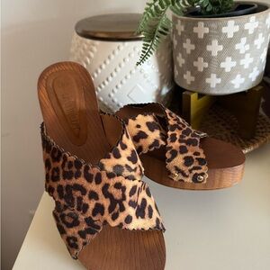 Olivia Miller Leopard Print Mules